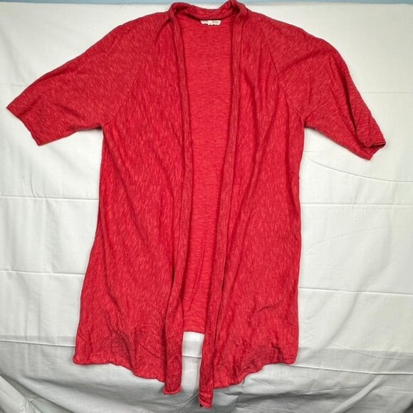 Eileen Fisher Sz M Cardigan Linen Open Front Cottage Core Travel‎  Work Beach - Picture 1 of 6